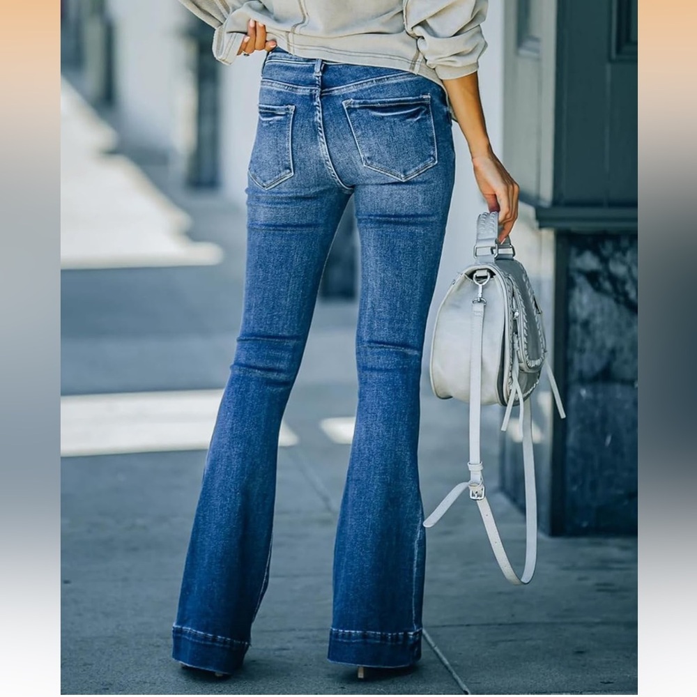 Women's Flare Bell Bottom Jeans - Picture 6 of 8